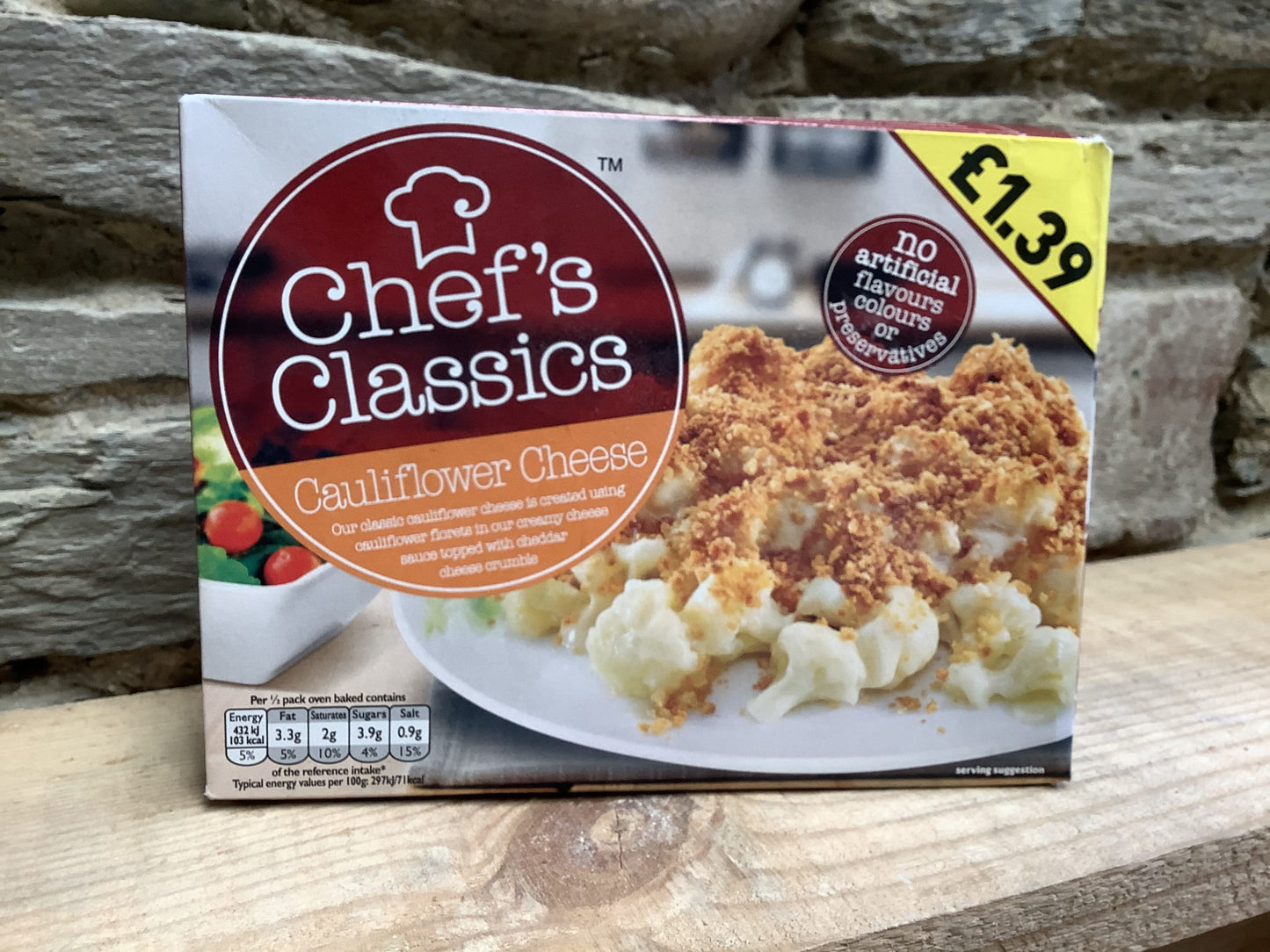 CHEF'S CLASSICS CAULIFLOWER CHEESE £1.39