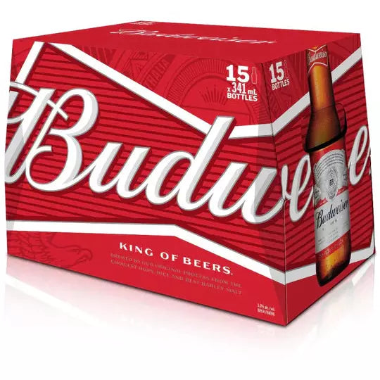 BUDWEISER 15 BOTTLES
