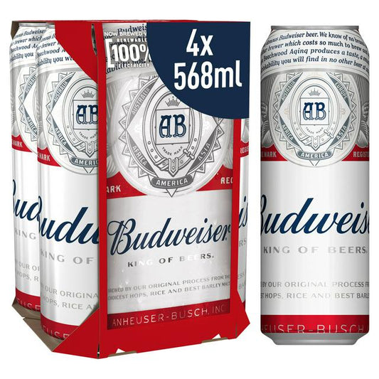 Budweiser £6.39 Pint Can 4.5%