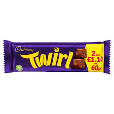 Cadbury Twirl 60p 2 for £1.10